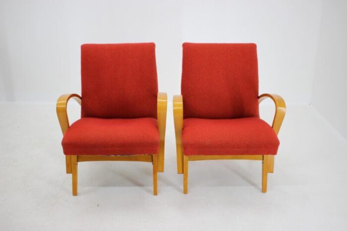 bentwood lounge chairs by frantisek jirak 1960s set of 2 3