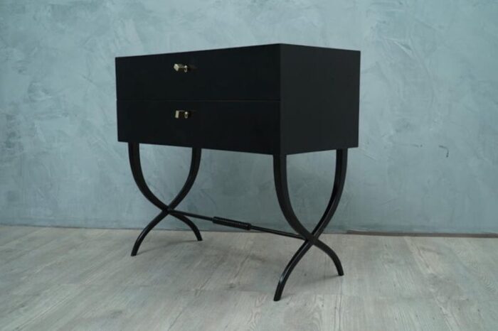 black brass dresser 1970s 1