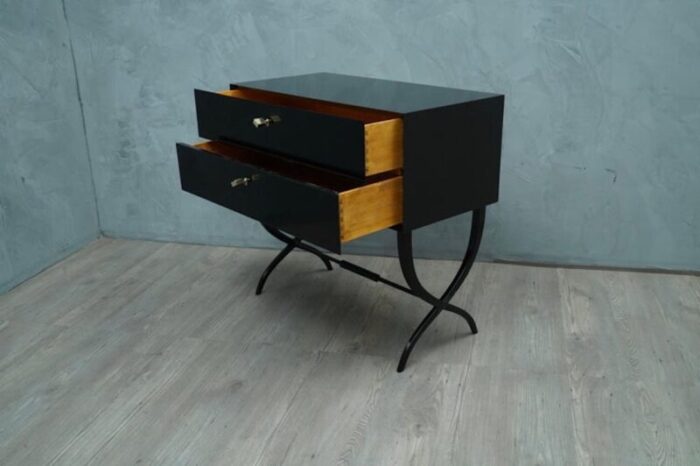 black brass dresser 1970s 2