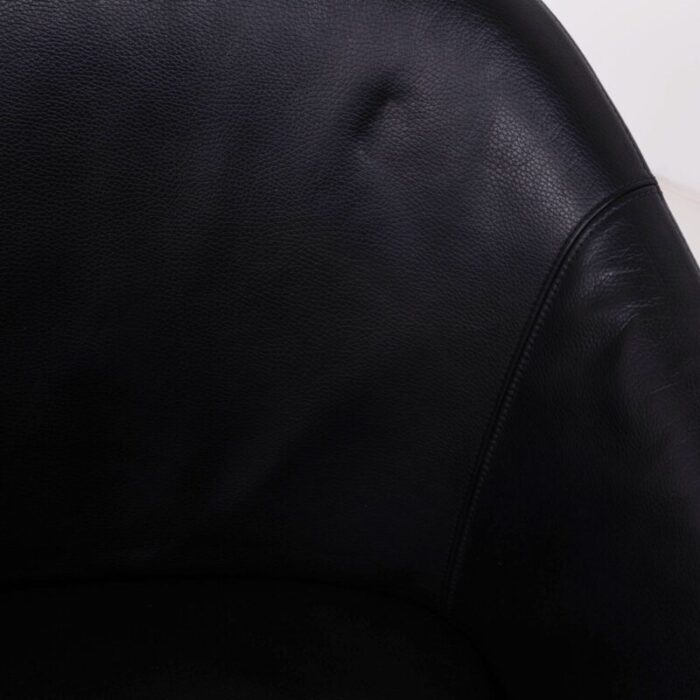 black leather lounge chair by pearson lloyd for walter knoll wilhelm knoll 1990s 10