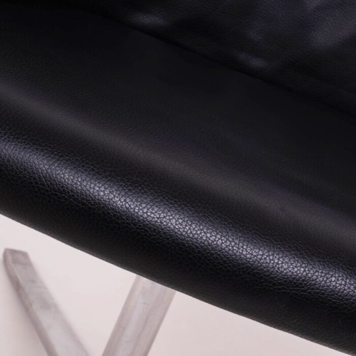 black leather lounge chair by pearson lloyd for walter knoll wilhelm knoll 1990s 6