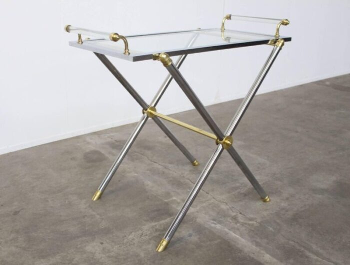 brass and glass trolley by charles hollis jones 1960s 1