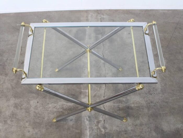 brass and glass trolley by charles hollis jones 1960s 2