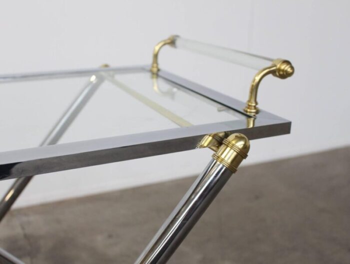 brass and glass trolley by charles hollis jones 1960s 3