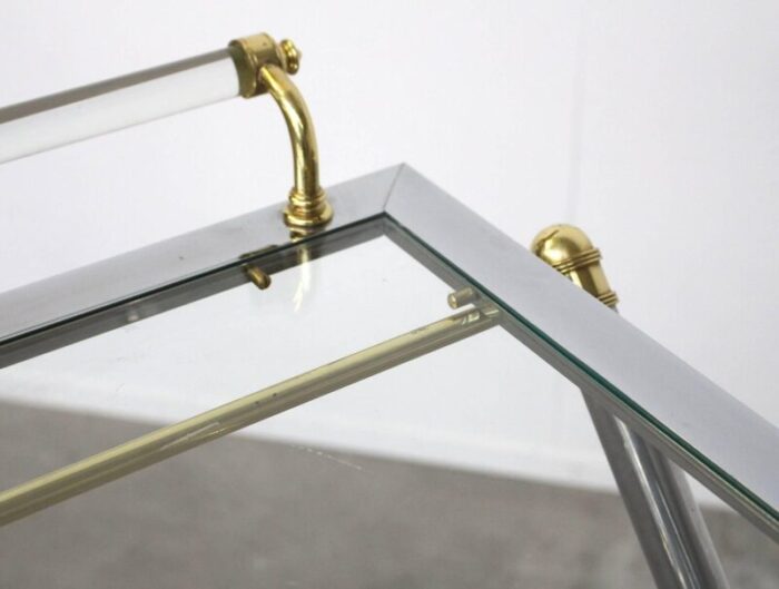 brass and glass trolley by charles hollis jones 1960s 5