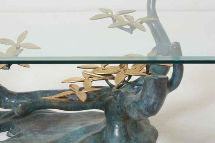 brass bonsai side table in the style of willy daro 1960s 10