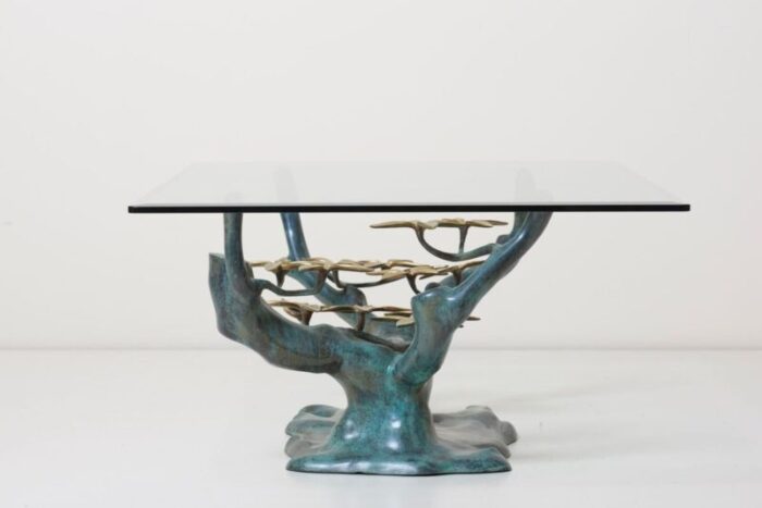 brass bonsai side table in the style of willy daro 1960s 11