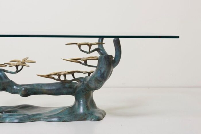 brass bonsai side table in the style of willy daro 1960s 14