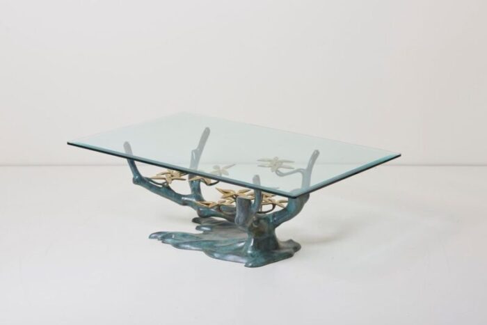 brass bonsai side table in the style of willy daro 1960s 3