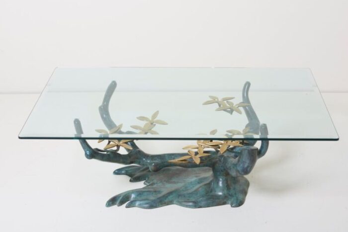 brass bonsai side table in the style of willy daro 1960s 6