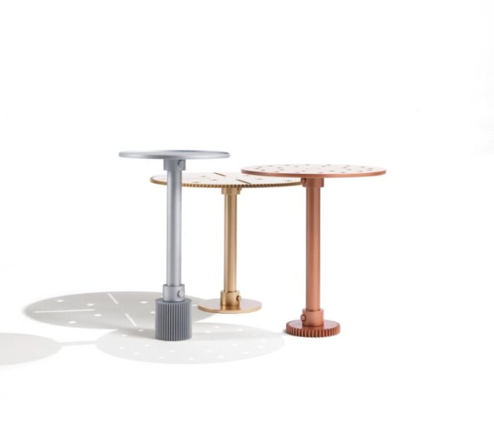 brass colored metal maseen a x side tables by samer alameen for jcp universe set of 3 4