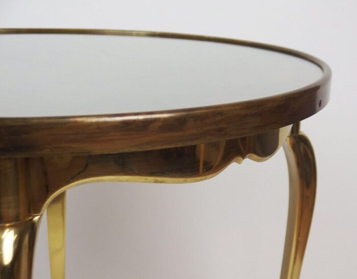 bronze and glass pedestal table 1950s 7