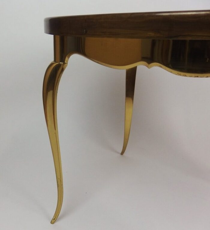 bronze and glass pedestal table 1950s 8