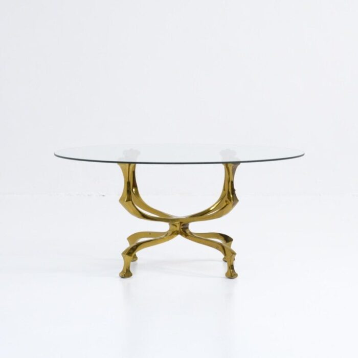 bronze coffee table by willy daro 1970s 1