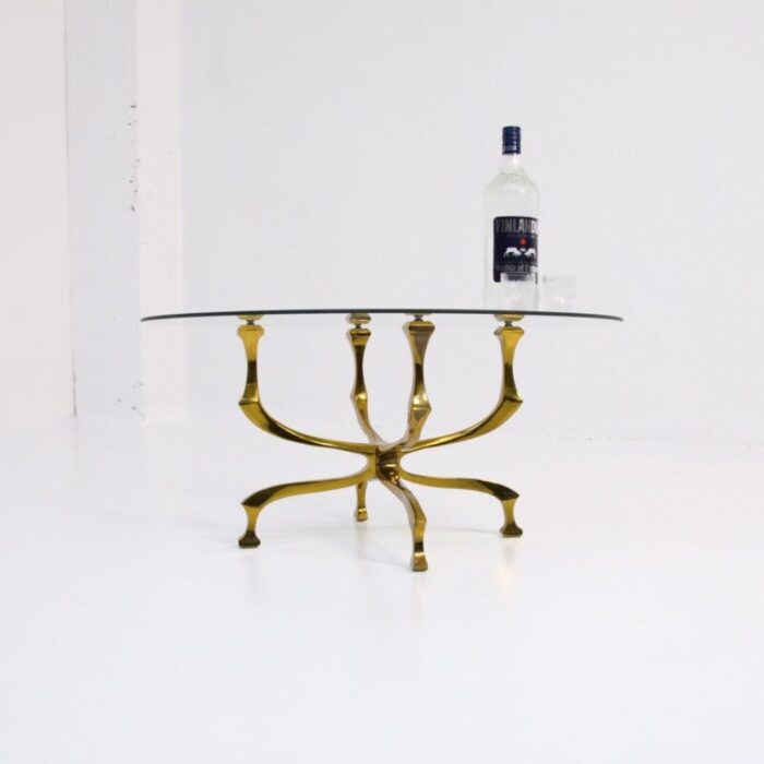 bronze coffee table by willy daro 1970s 2