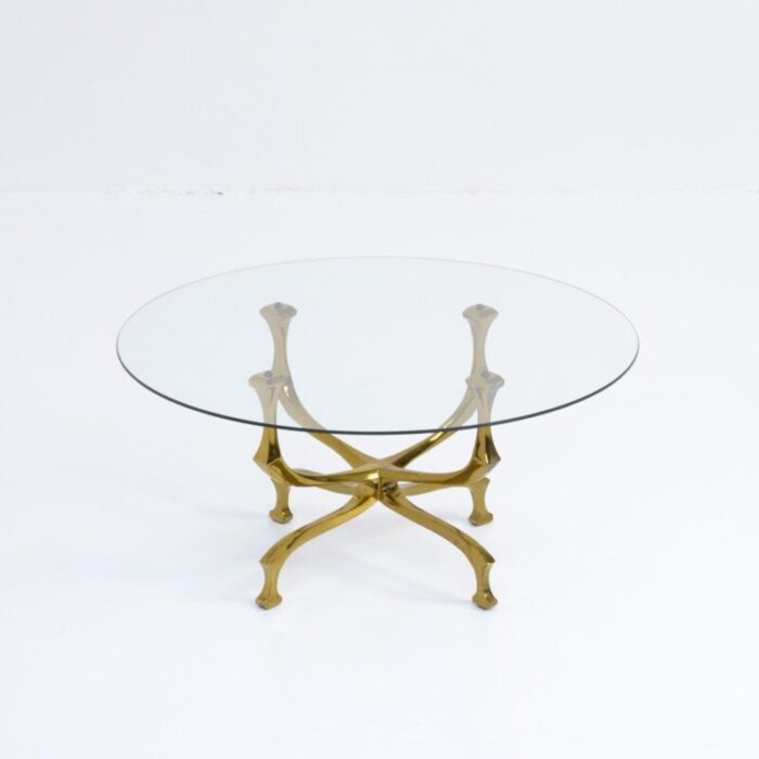 bronze coffee table by willy daro 1970s 6