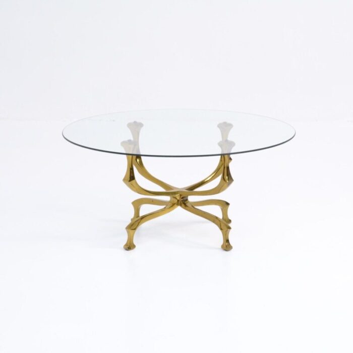 bronze coffee table by willy daro 1970s 8