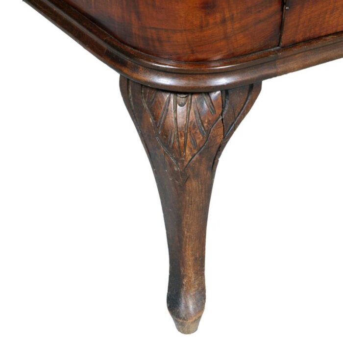 carved walnut and burl walnut chippendale sideboard from testolini e salviati 1920s 11