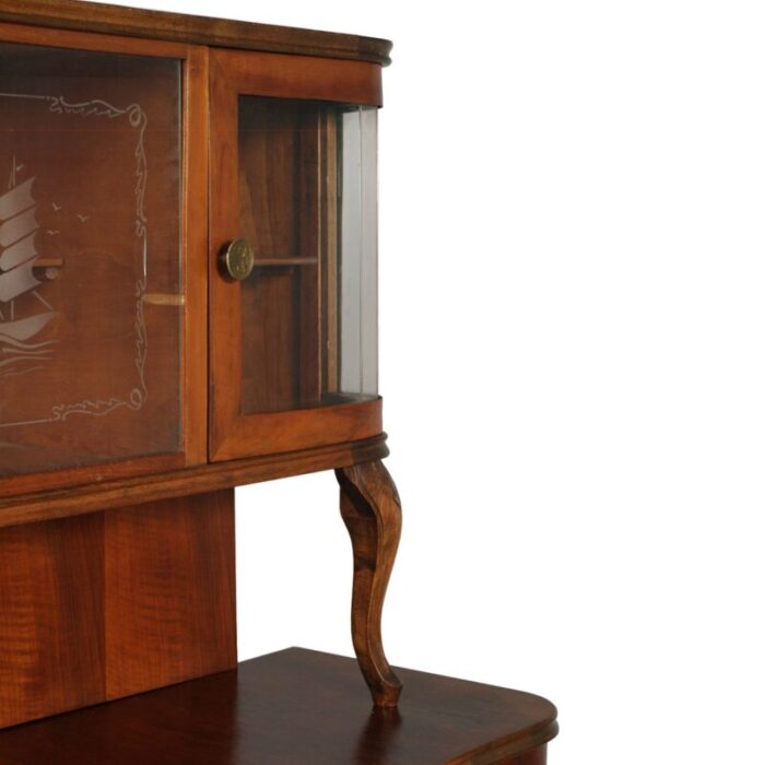 carved walnut and burl walnut chippendale sideboard from testolini e salviati 1920s 3