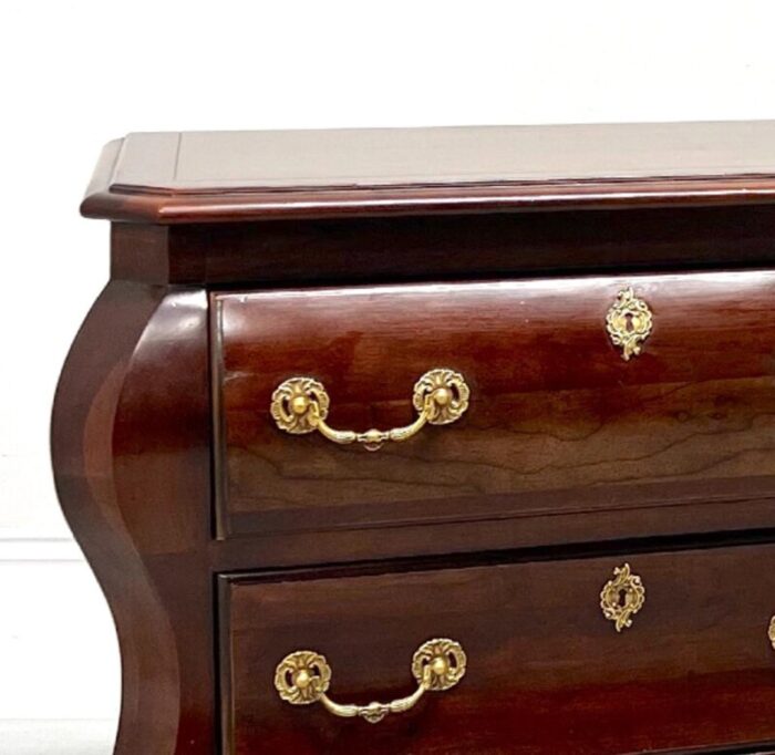 century cardella collection cherry italian provincial bombe two drawer nightstands pair 2276