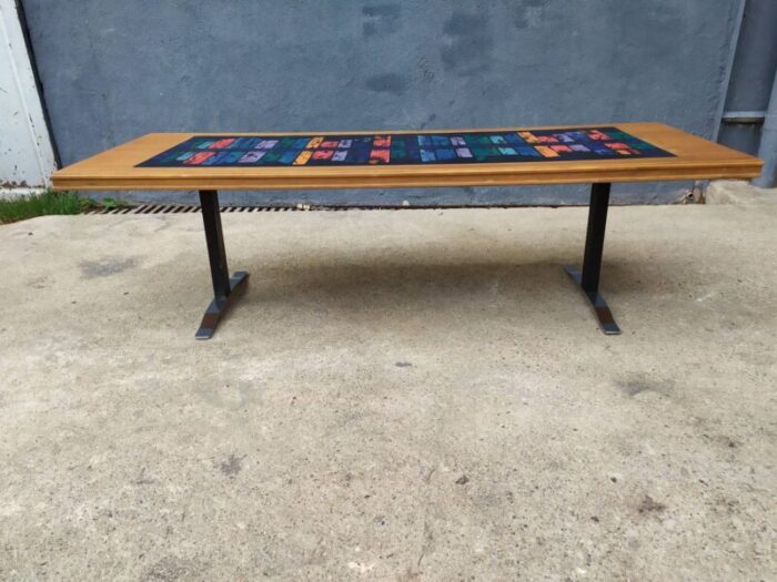 ceramic coffee table with abstract decoration 1960s 3