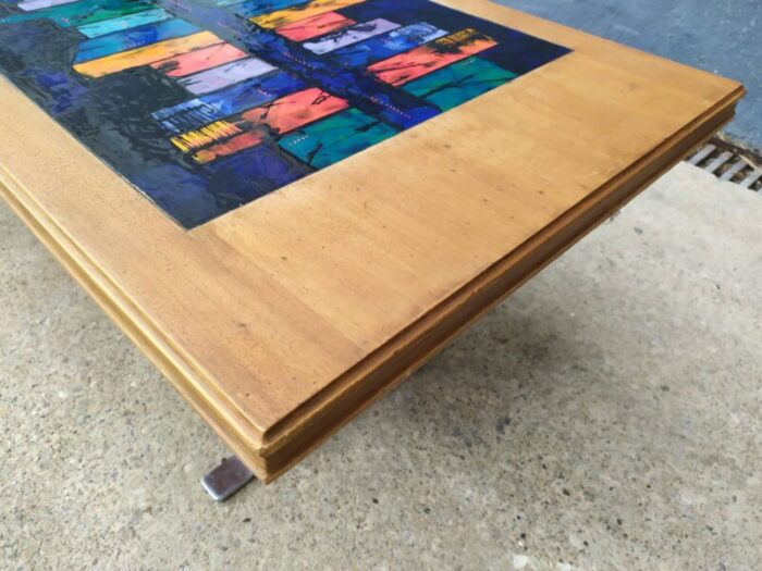 ceramic coffee table with abstract decoration 1960s 5