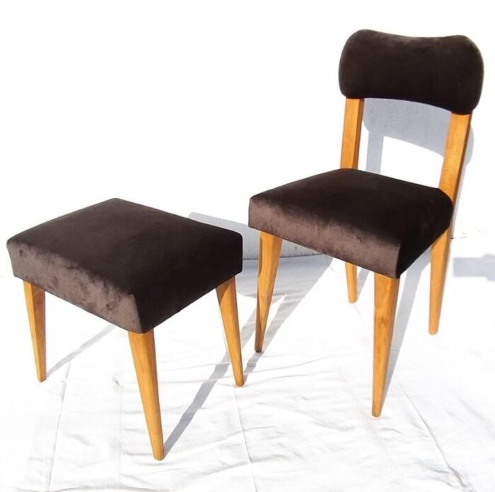 chair and stool 1960s set of 2 8