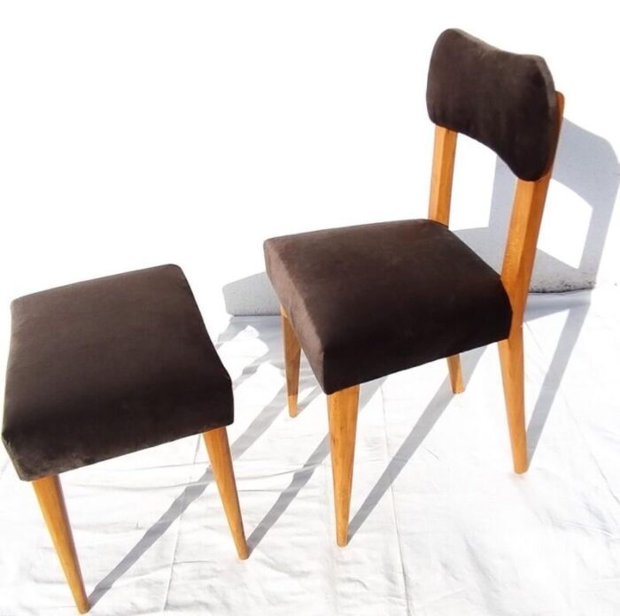 chair and stool 1960s set of 2 9