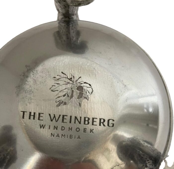 cheetah pedestal enameled metal bowl snack appetizer bowl the weinberg windhoek nambibia 6339