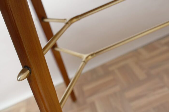 cherry wood and brass coffee table 1950s 5