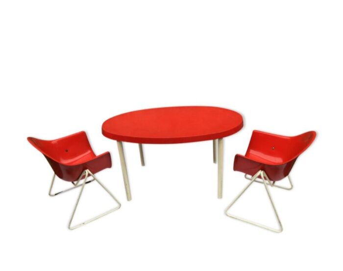 children s table chairs by walter papst for wilkhahn 1960s set of 3 1