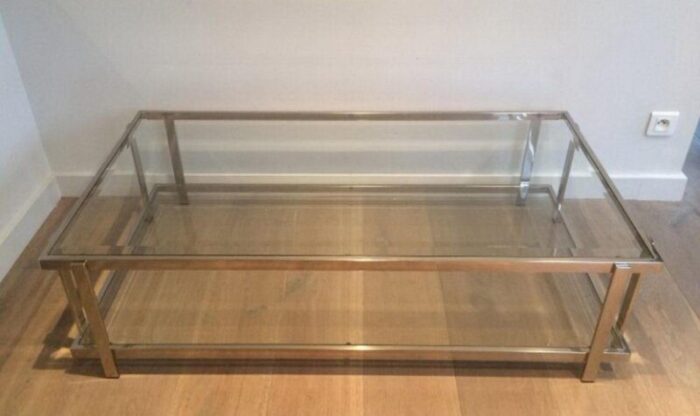 chrome coffee table 1970s 1