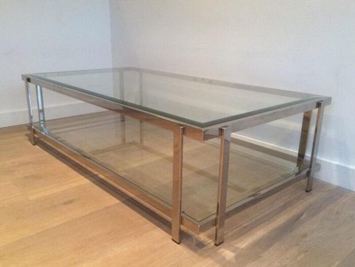 chrome coffee table 1970s 3