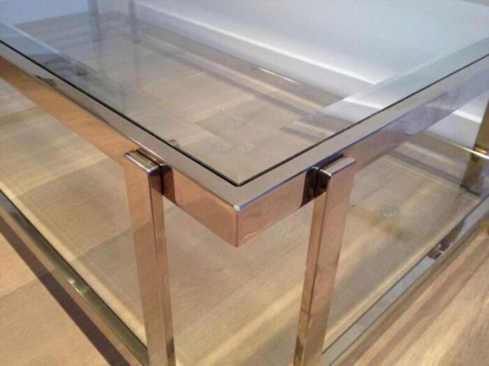 chrome coffee table 1970s 7