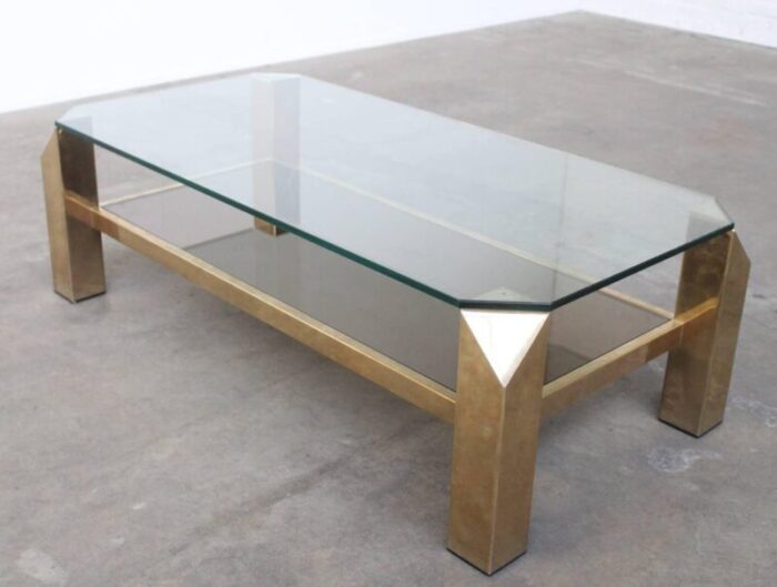 coffee table from belgo chrome 1970s 1