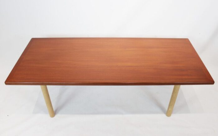 coffee table in teak and oak by hans j wegner for andreas tuck 1960s 3