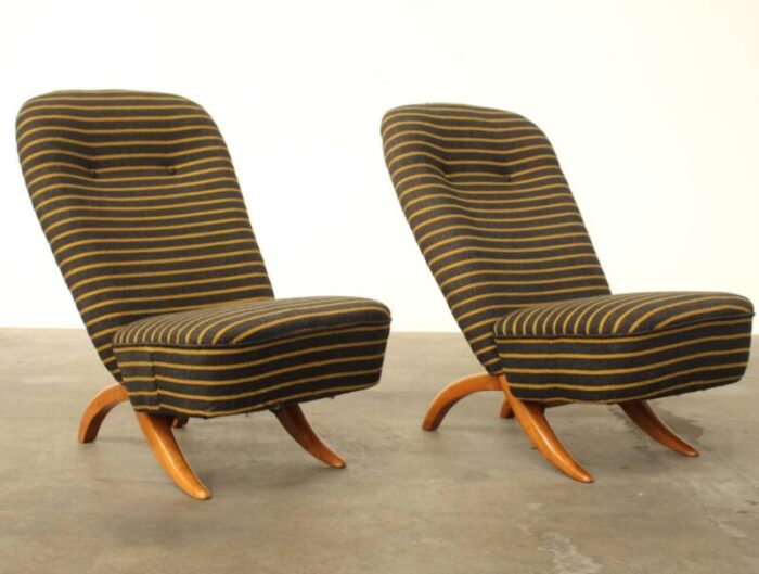 congo chairs by theo ruth for artifort 1950s set of 2 1