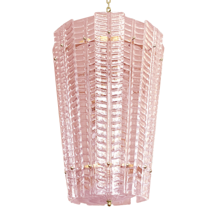 contemporary pink murano glass lantern 8764