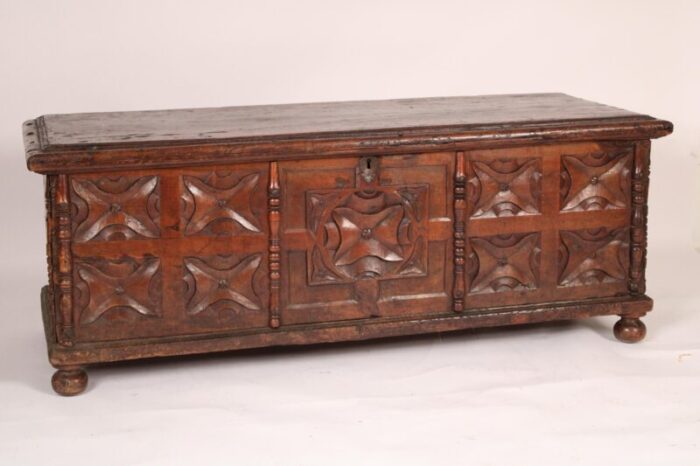 continental antique baroque style trunk cassone 3585