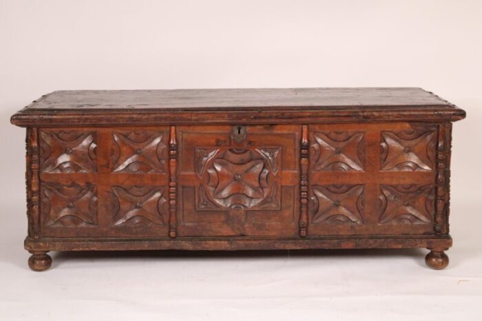 continental antique baroque style trunk cassone 4195