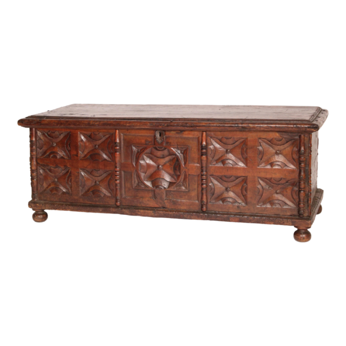 continental antique baroque style trunk cassone 4732