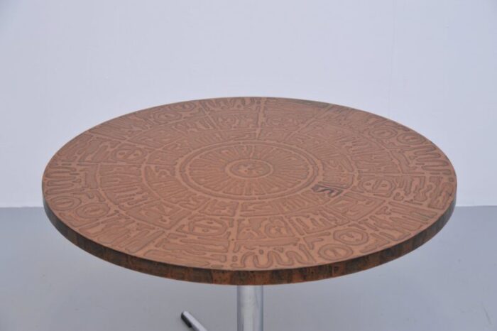 copper and chrome coffee table 1960s 4