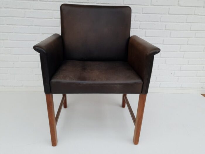 danish rosewood and leather armchair by hans olsen for skipper 1960s 1