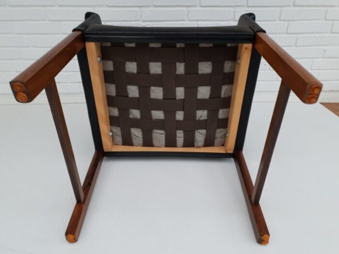 danish rosewood and leather armchair by hans olsen for skipper 1960s 2