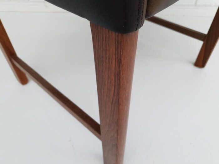 danish rosewood and leather armchair by hans olsen for skipper 1960s 6