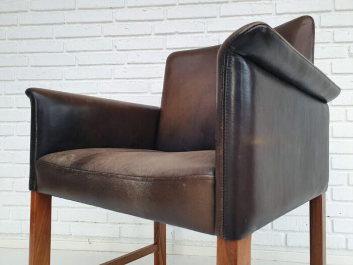 danish rosewood and leather armchair by hans olsen for skipper 1960s 8