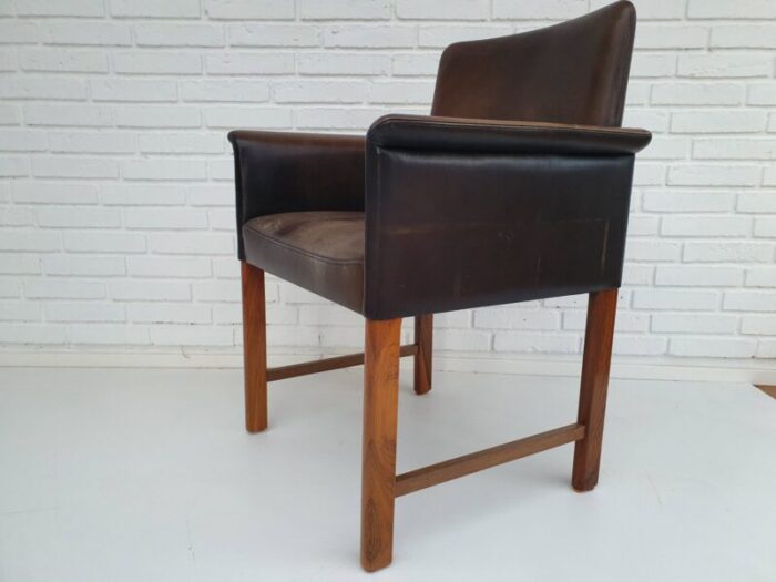 danish rosewood and leather armchair by hans olsen for skipper 1960s 9