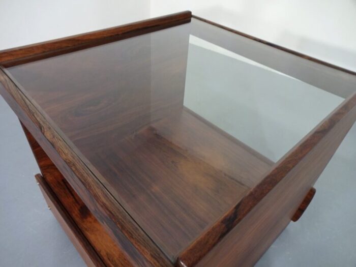 danish rosewood glass side table 1960s 15