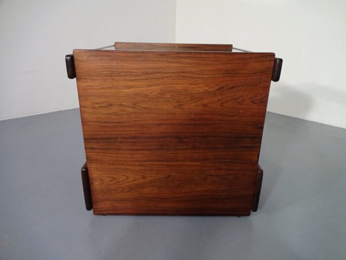 danish rosewood glass side table 1960s 5