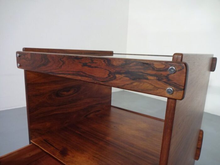 danish rosewood glass side table 1960s 8